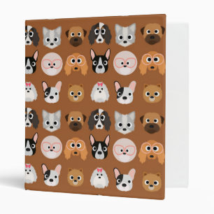 Cute Dogs on Brown Binder