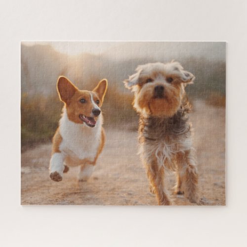 Cute Dogs on the Trail Jigsaw Puzzle