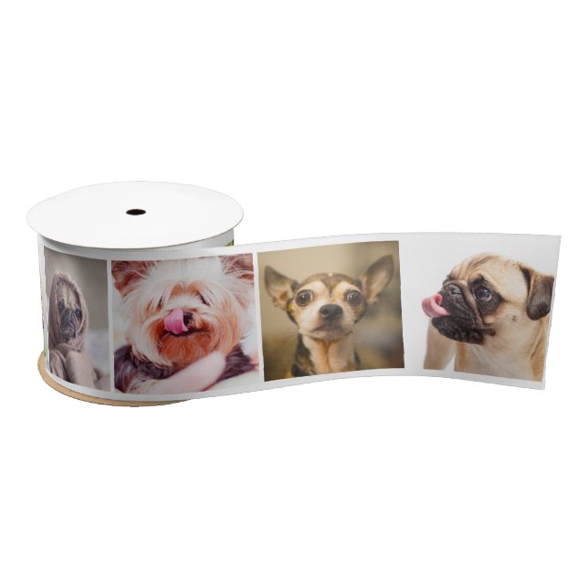 Cute Dogs OR YOUR PHOTOS custom ribbon (Spool)