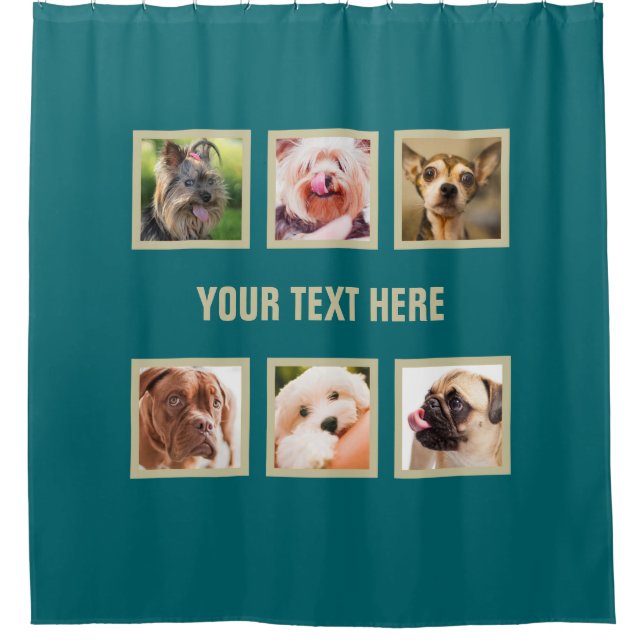 Cute Dogs OR YOUR PHOTOS custom shower curtain (Front)