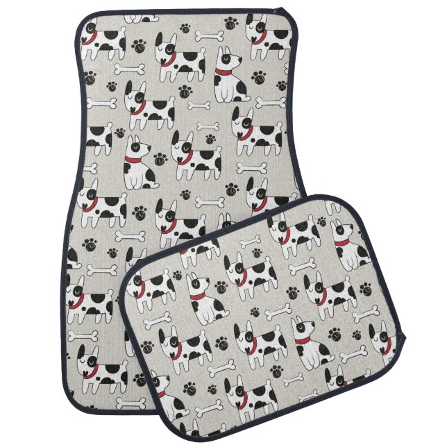 Cute Dogs Pattern car floor mats (Set)