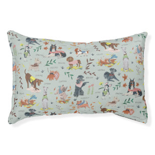 Cute Dogs Pattern Pet Bed Cozy Puppy Design