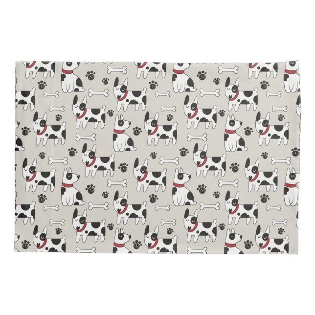 Cute Dogs Pattern pillowcases (Back)