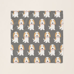 Cute Dogs Pattern   Tan and White PBGVs Scarf
