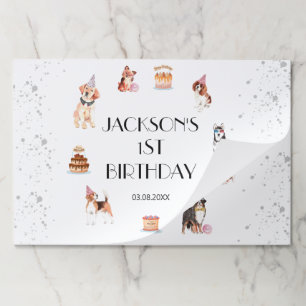 Cute Dogs Paw-Party Birthday Paper Placemat