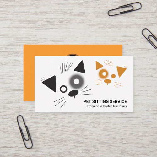 Cute Dogs Pet Sitting Business Card