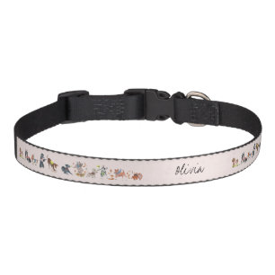 Cute dogs pink custom name pet collar