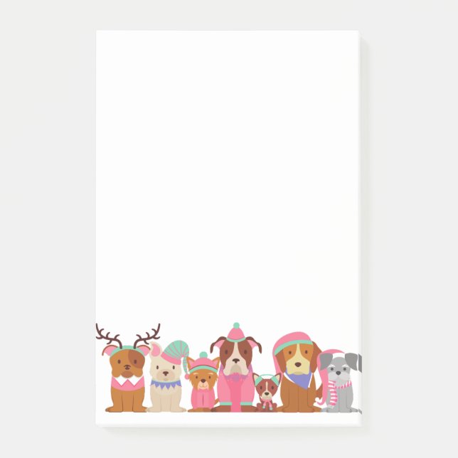 cute dogs post-it notes (Front)