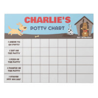 Cute Dogs Potty Chart Personalized Name & Tasks