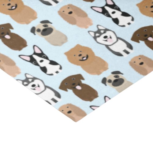 Cute Dogs Pug Boston Lab Chow Husky Spaniel  Tissue Paper