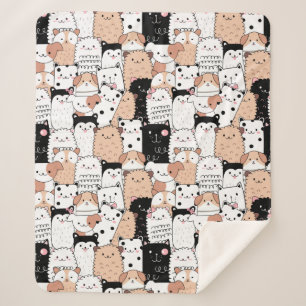 Cute Dogs Sherpa Blanket