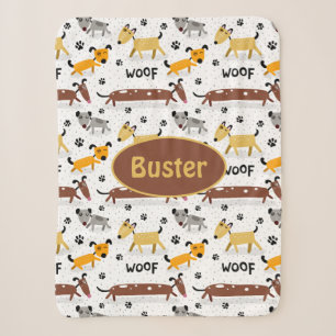 Cute Dogs Sherpa Dog Blanket