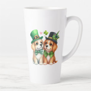 Cute Dogs St. Patrick's Day Design-67538 Latte Mug