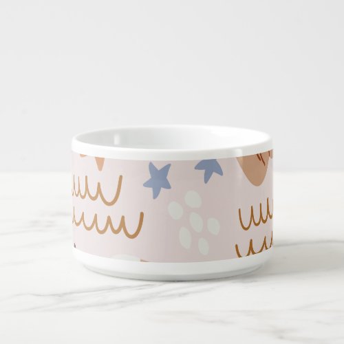 Cute dogs stars lines vintage seamless bowl