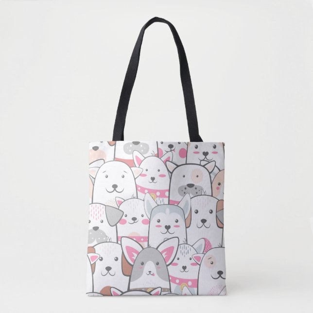 Cute Dogs Tote Bag (Front)