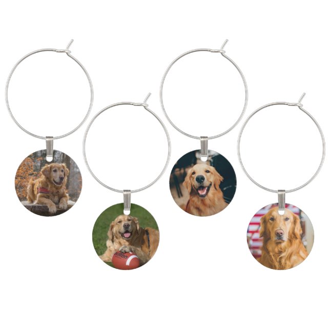 Cute Dogs Wine Charm (Staggered)