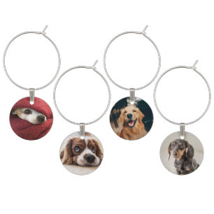 Cute Dogs Wine Charm