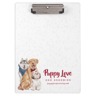 Cute Dogs with Bandanas & Bowties Clipboard