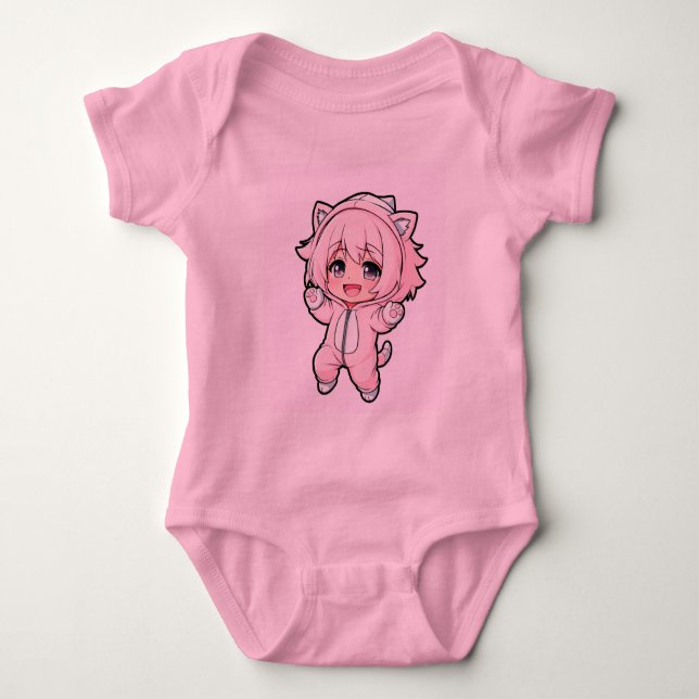 Cute Doll “In the Making” Design  Baby Bodysuit (Front)