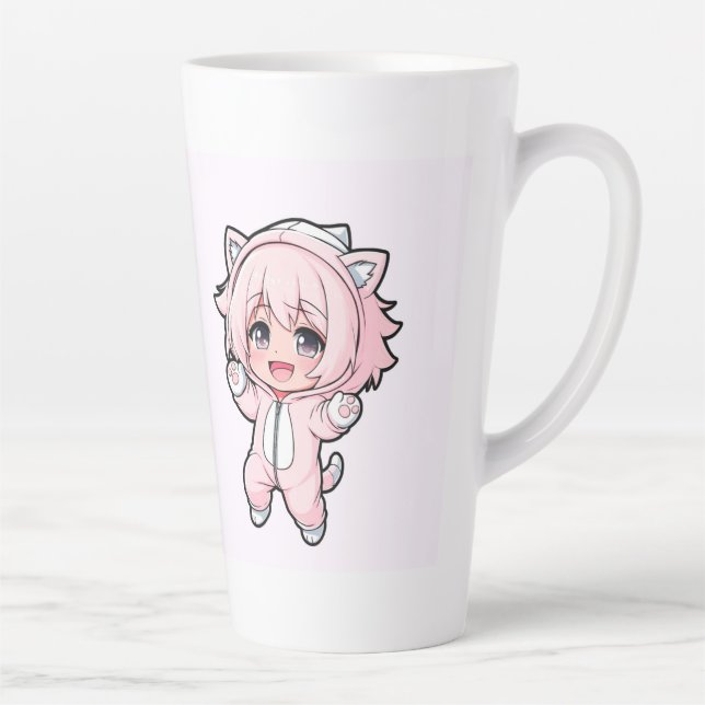 Cute Doll “In the Making” Design – Future Dream Gi Latte Mug (Right)