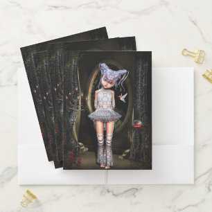 Cute Doll Pocket Folder