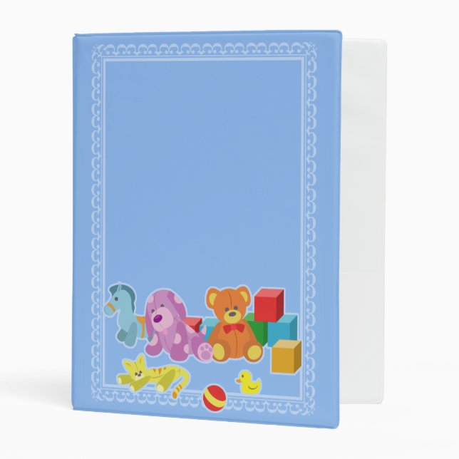Cute Dolls (Blue) Mini Binder (Front/Inside)