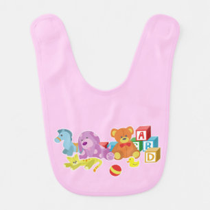 Cute Dolls (Pink) Baby Bib