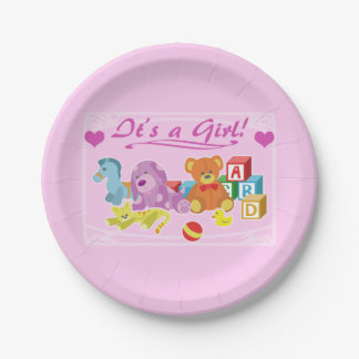 Cute Dolls (Pink) Paper Plates