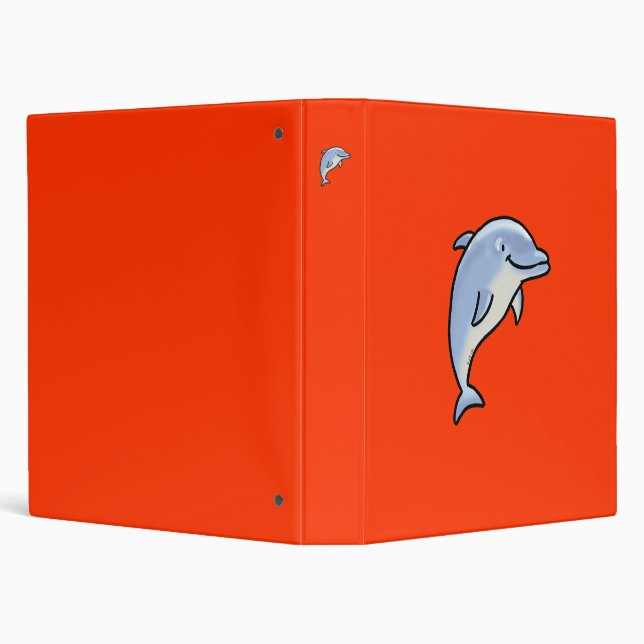 Cute dolphin 3 ring binder (Background)