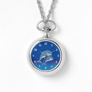 Cute dolphin beach lovers watch