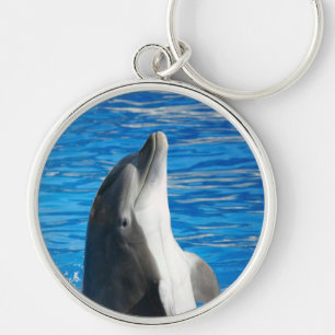 Cute Dolphin Beach Peace Love Party Destiny Keychain