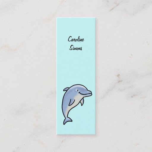 Customizable Cute dolphin bookmark business cards