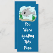 Cute Dolphin Bookmark Template (Front/Back)