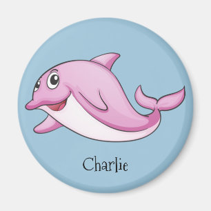 Cute Dolphin custom name magnets