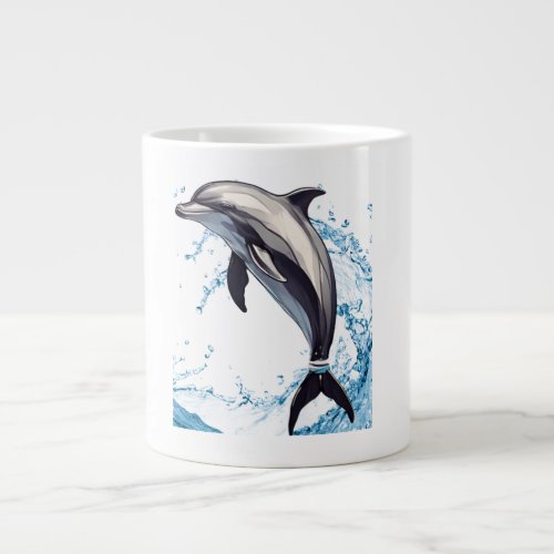 cute dolphin giant coffee mug