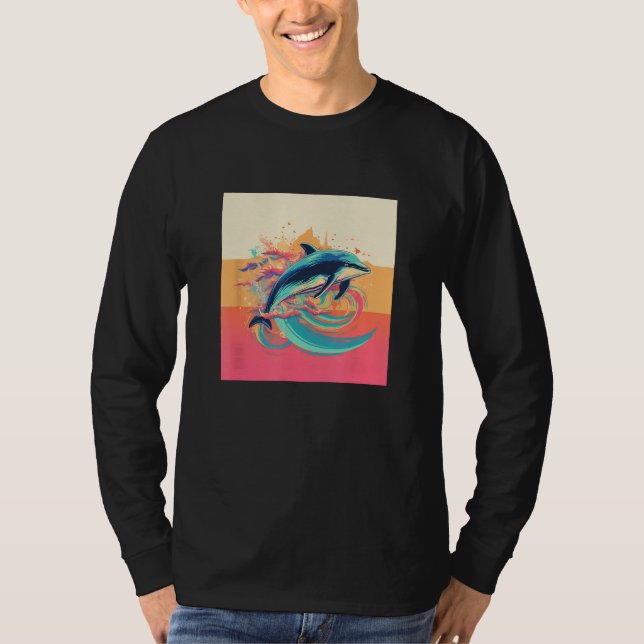 Cute Dolphin Men Women Kids Aquatic Ocean 20 T-Shirt (Front)