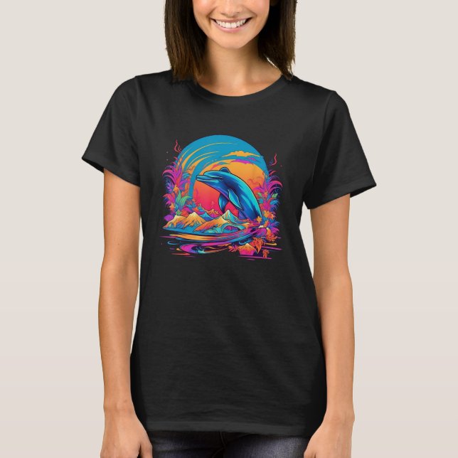 Cute Dolphin Men Women Kids Aquatic Ocean 29 T-Shirt (Front)