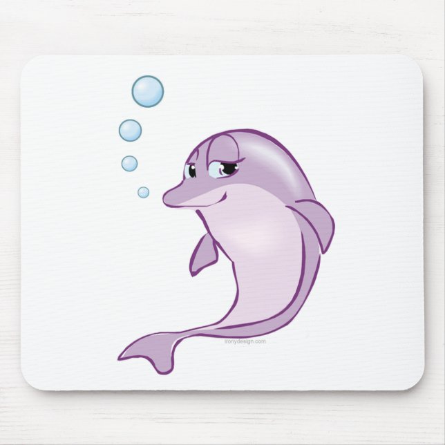 Cute Dolphin Mouse Pad (Front)
