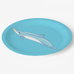 Cute dolphin on ocean paper plates