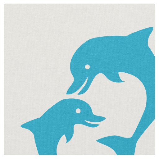 Cute Dolphin Pattern Fabric