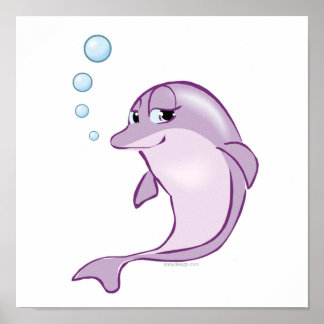 Cute Dolphin Poster