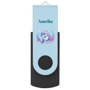 Cute Dolphin Sea Creature Flash Drive