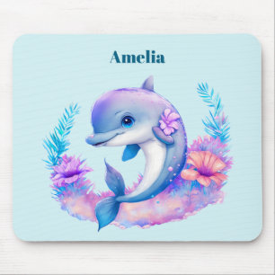 Cute Dolphin Sea Creature Mouse Pad