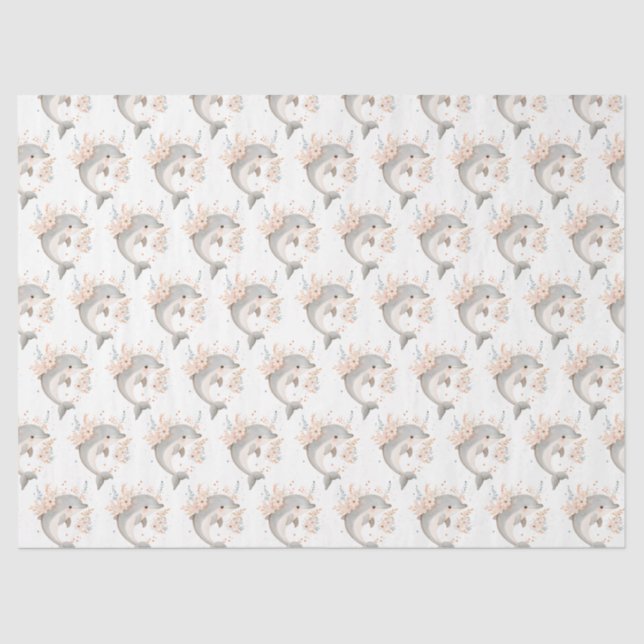 Cute Dolphin Tissue Paper (Front)