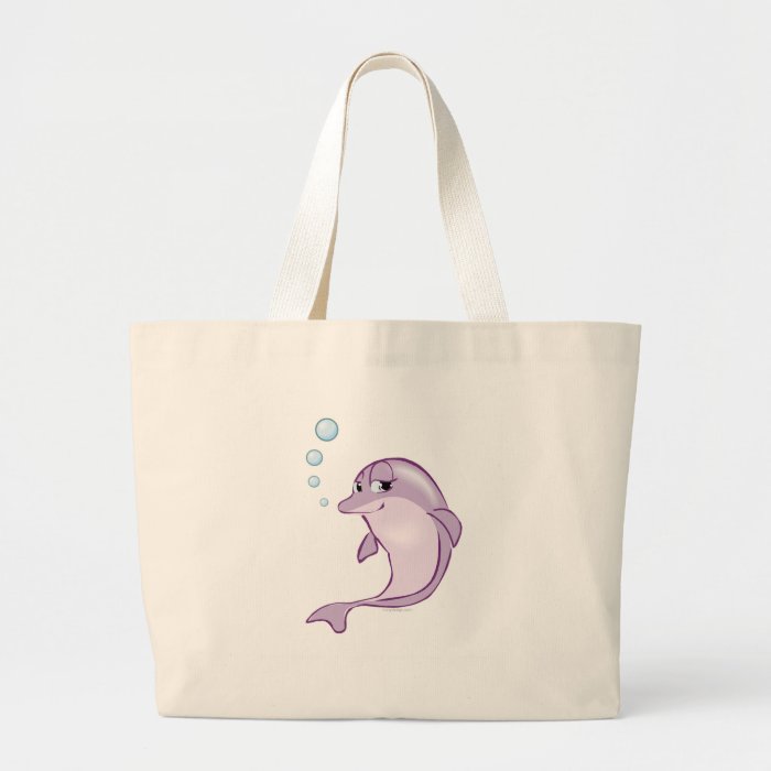 Cute Dolphin Tote Bags