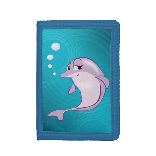 Cute Dolphin Trifold Wallet (Front Vertical)