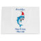 Cute dolphin with Santa hat cartoon
