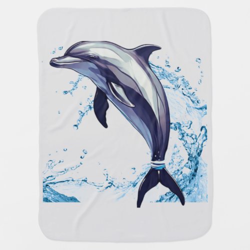 cute dolphins baby blanket