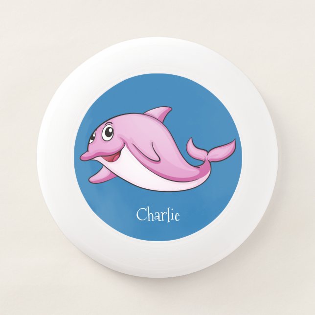 Cute Dolphins custom name frisbee (Front)