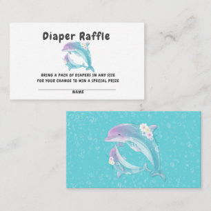 Cute Dolphins Girl Baby Shower Business Card